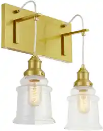 Lumina Deco Lampa Ścienna Kinkiet Loftowy Mosiężny Moletti W2 LDW 6844-2 (MD+PR)