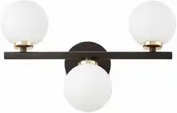 Lumina Deco Lampa Ścienna Kinkiet Nowoczesny Czarno-Złoty Marsiada W3 LDW 6033-3 (BK+FGD)