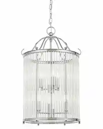 Lumina Deco Lampa Wisząca Loft Chromowana Boston W6 LDP 1235-6 (CHR)