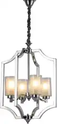 Lumina Deco Lampa Wisząca Loft Chromowana Vigatto W4 LDP 1224-4 (CHR)