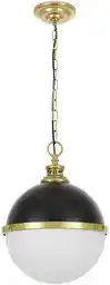 Lumina Deco Lampa Wisząca Loft Czarno-Mosiężna Largo LDP 1228-300 (BK+MD)