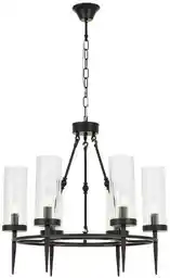 Lumina Deco Lampa Wisząca Nowoczesna Czarna Moratti W6 LDP 8022-6 (BK)