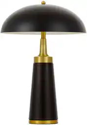 Lumina Deco Nowoczesna Lampa Nocna Czarno-Mosiężna Fulton LDT 9680 (MD+BK)