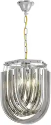 Lumina Deco Nowoczesna Lampa Wisząca Chromowana Boscone D30 LDP 7044-300 (CHR+GR)