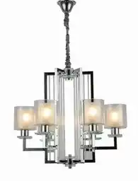 Lumina Deco Nowoczesna Lampa Wisząca Chromowana Manhattan LDP 8012-6 (CHR)