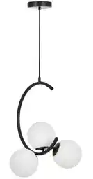 Lumina Deco Nowoczesna Lampa Wisząca Czarna Bonio W3 LDP 7031-3 (BK)