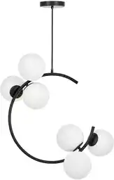 Lumina Deco Nowoczesna Lampa Wisząca Czarna Bonio W6 LDP 7031-6 (BK)