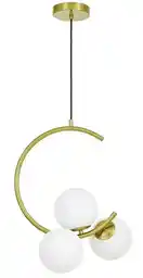 Lumina Deco Nowoczesna Lampa Wisząca Mosiężna Bonio W3 LDP 7031-3 (MD)