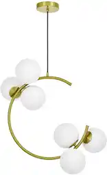 Lumina Deco Nowoczesna Lampa Wisząca Mosiężna Bonio W6 LDP 7031-6 (MD)