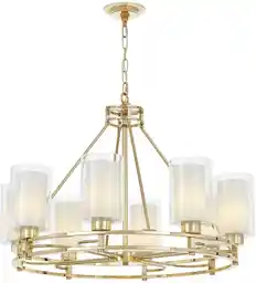 Lumina Deco Nowoczesna Lampa Wisząca Złota Marietta W8 LDP 8025-8 (FGD)