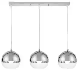 Lumina Deco Nowoczesna Potrójna Lampa Wisząca Chromowana Veroni D20 Pro LDP 1029-200-3-PR (CHR)