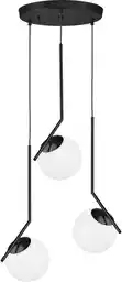 Lumina Deco Nowoczesna Potrójna Lampa Wisząca Czarna Sorento LDP 1215-150-3 (WT+BK)