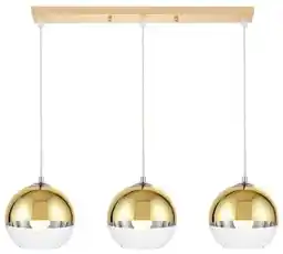 Lumina Deco Nowoczesna Potrójna Lampa Wisząca Złota Veroni D20 Pro LDP 1029-200-3-PR (GD)