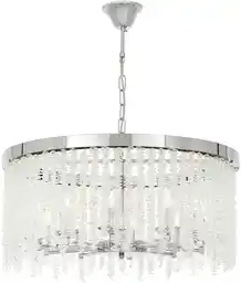 Lumina Deco Nowoczesny Żyrandol Kryształowy Chromowany Balmena D60 LDP 7050-600 (CHR)