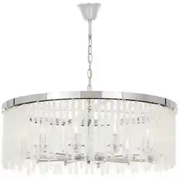 Lumina Deco Nowoczesny Żyrandol Kryształowy Chromowany Balmena D80 LDP 7050-800 (CHR)