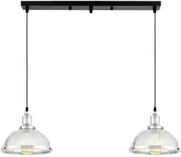 Lumina Deco Podwójna Lampa Wisząca Loft Chromowana Brico W2 LDP 173-260-2 (CHR)