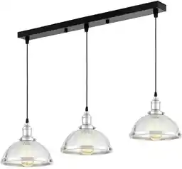 Lumina Deco Potrójna Lampa Wisząca Loft Chromowana Brico W3 Pro LDP 173-260-3-PR (CHR)