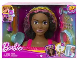 Mattel Barbie Głowa do stylizacji Neonowa Tęcza Kręcone Włosy HMD79