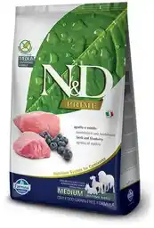 N&d Prime Dog Farmina N&D Grain Free Adult Medium & Maxi, jagnięcina i borówki - 12 kg