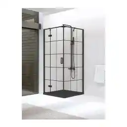 New Trendy Kabina kwadratowa 90x90 lewa D-0273A/D-0119B New Renoma Black