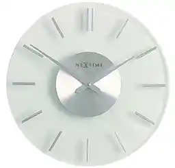 Nextime NT2631 2631 zegar ścienny, metal i tworzywo sztuczne, szkło, fi 26 cm