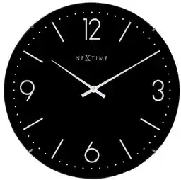 Nextime Zegar ścienny czarny Basic Dome 3157 ZW