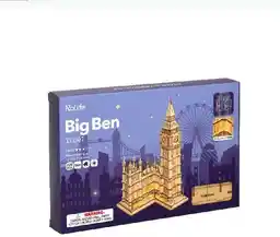 Nice Idea Puzzle Drewniane Model 3D - Led Big Ben