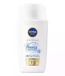 NIVEA SUN UV Triple Protect Sun Cream Fluid SPF50+ nawilżający balsam do twarzy, 40ml