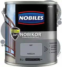 Nobiles Farba gruntująca Nobikor Popielaty 5 l