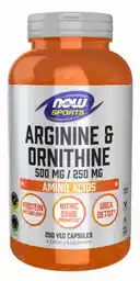 Now Foods Arginine 500 mg Ornithine 250 mg 250 kaps