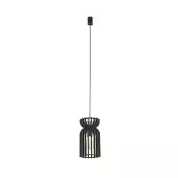 Nowodvorski KYMI B lampa wisząca drewniana czarna 10574