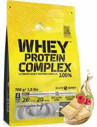 Olimp Whey Protein Complex 100 procent 700g - Biała czekolada z maliną