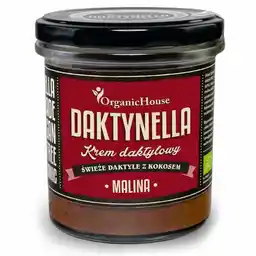 Organic House Krem Kokosowo Daktylowy Malina Bezglutenowy Bio 280g (Daktynella)