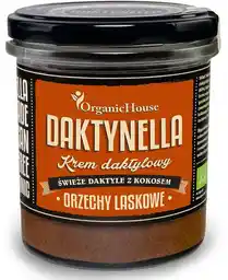 Organic House Krem Kokosowo - Daktylowy Orzechy Laskowe Bezglutenowy Bio 280g (Daktynella)