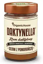 ORGANIC HOUSE Krem Kokosowo Daktylowy Z Sezamem I Pomarańczą Bezglutenowy Bio 190g (DAKTYNELLA)