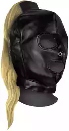 Ouch ! Xtreme Mask with Blonde Ponytail Black