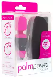 Palmpower Pocket Wand - ładowalny mini masażer-wibrator (różowo-czarny)