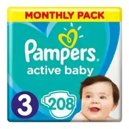 Pampers Active Baby 3 pieluchy (6-10kg) 208szt.