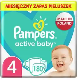 Pampers Active Baby 4 pieluchy (9-14kg) 180szt.