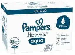 Pampers Chusteczki nawilżane harmonie aqua 15x48szt plastic free