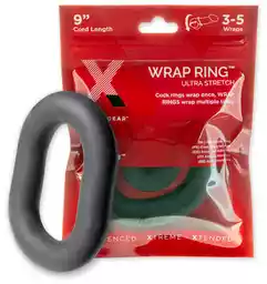 Perfect Fit Ultra Wrap 9 - gruby pierścień na penisa - czarny (22 cm)