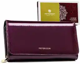 Peterson Portfel skórzany PTN 421077-SH fioletowy