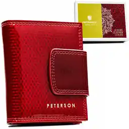 Peterson Portfel skórzany PTN 42329-SBR czerwony