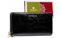 Peterson Portfel skórzany PTN PL-781-1499 BLAC czarny