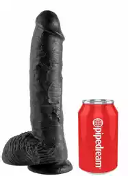 Pipedream King Cock Dildo z Jądrami na Przyssawce 27cm Czarny