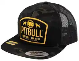 Pit Bull Czapka Snapback Flat Mesh Dogs Blac Camo