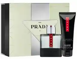 Prada Luna Rossa Carbon Zestaw: Woda toaletowa 50ml + Żel pod prysznic 75ml