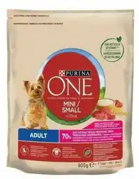 Purina One Mini Adult, wołowina i ryż - Opakowanie ekonomiczne: 5 x 800 g