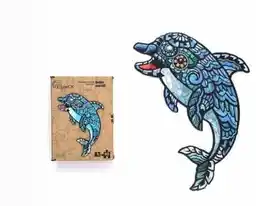 Puzzleok Puzzle Drewniane Eko 147 Delfin A3