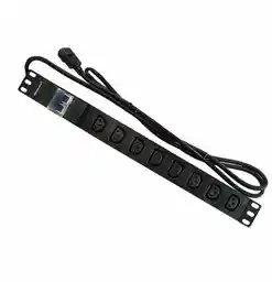 Qoltec Listwa zasilająca do Rack 19cali circuit breaker 1U 10A PDU 8xIEC C13 2m